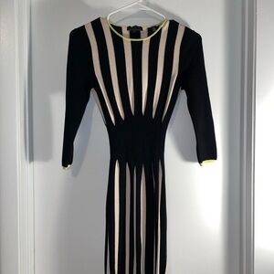 Elegant Black and Cream Ted Baker Dress